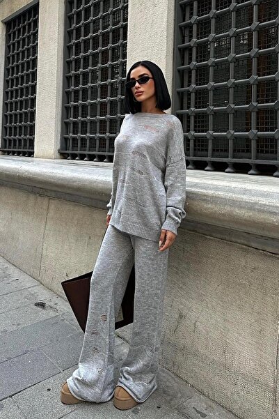 Lijuri Ellery Silvery Knitwear Set - Gray