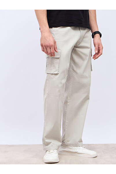 Styli Panel Detail Cotton Twill Oversized Cargo