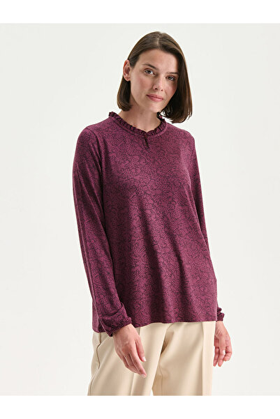 LC Waikiki اختيارات لامعة من متجر شاينينج ستور |   بلوزة منقوشة برقبة دائرية