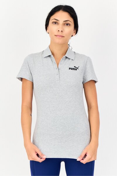 Puma Women Sportswear Fit Embroidered Logo Outdoor Polo Shirt, Grey