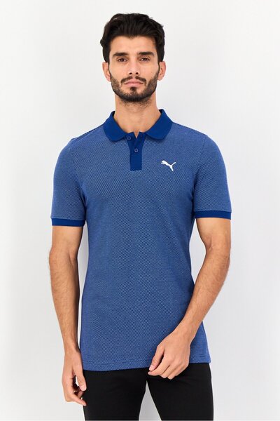 Puma Men Slim Fit Short Sleeves Outdoor Polo Shirt, Navy