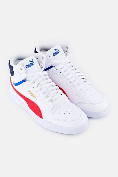 Puma Kids Boy Shuffle Mid Lace Up Outdoor Shoes, White