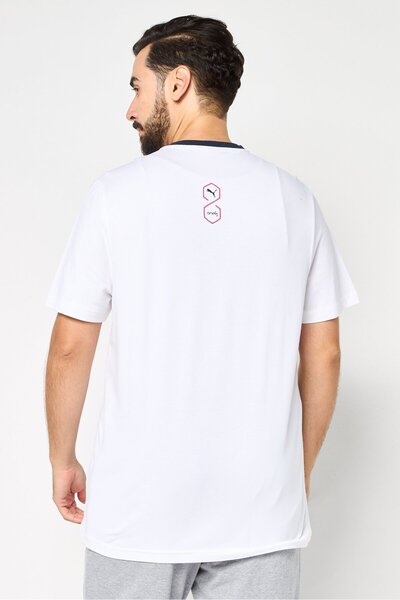 Puma Men Slim Fit Short Sleeve Outdoor T Shirt, White