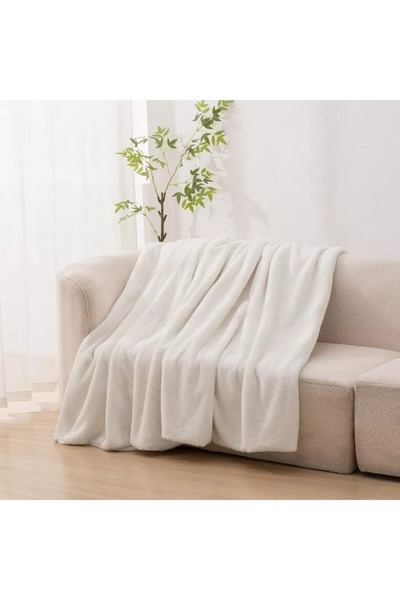 Home Box Lla Ura Rabbit Fur Double Layer Twin Blanket - 150x220 cm