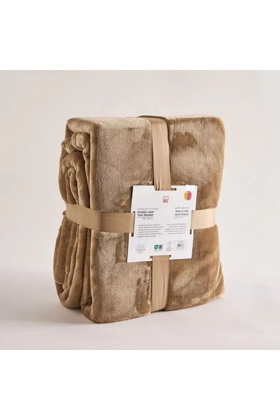 Home Box Snugsoft Flannel Double Layer Twin Blanket - 150x200 cm