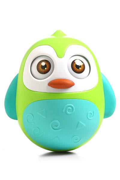 PlayNation Play Nation Roly Poly Penguin, 0 Month+, 11.9 x 11.3 x 12.6 cm - Green And Blue