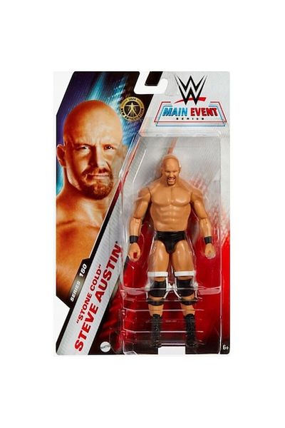 mattel WWE Wrestling Action Figure - Stone Cold Steve Austin, 18cm, black, set