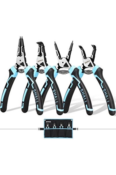 SHALL مجموعة كماشة حلقة كبس، 4 قطع كماشة حلقة كبس شديدة التحمل مقاس 7 بوصات، ...