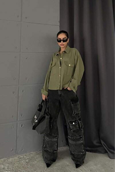 Lijuri Anya Oversize Gabardine Jacket 6063-8 R4-G-K2