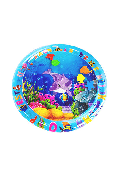 Choice سجادة لعب مائية دائرية للأطفال من مادة البولي فينيل كلوريد باللون الأزرق مقاس 65 سم، مساحة كبيرة، سجادة لعب مائية للأطفال