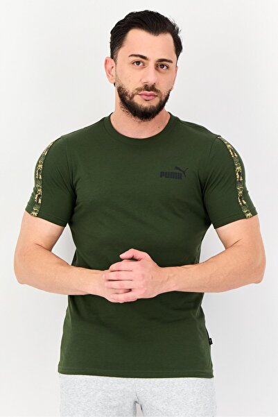 Puma Men Sportswear Fit Short Sleeve Outdoor T-shirt, Dark Green