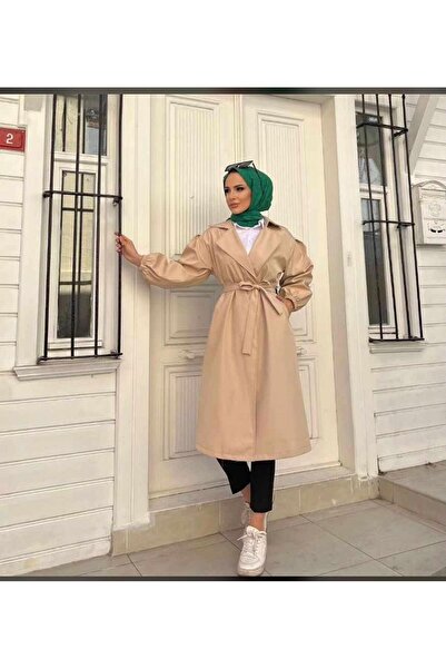 unika boutique معطف نسائي بكم مطاطي