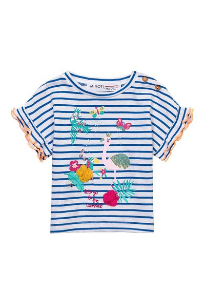 Minoti - T-Shirt and Jegging Set-Blue/White