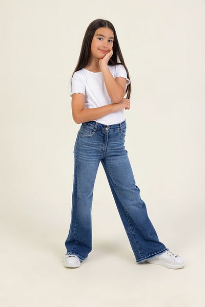 DMB BOYS & GIRLS High Waist Wide Leg Palazzo Girls Jeans Pantalon Adjustable Waist
