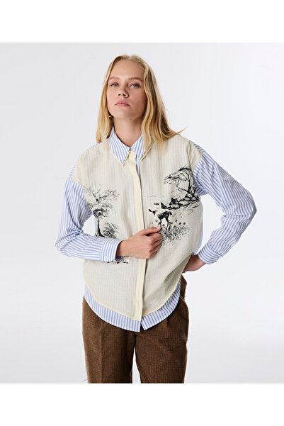 Twist Double Piece Looking Shirt