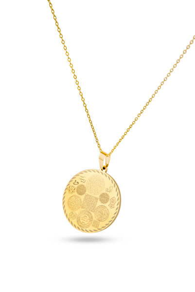 DR DNA Altın Dualı Titanyum Kolye