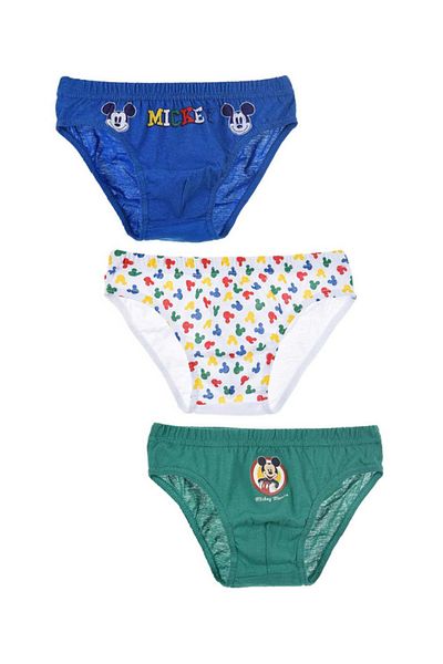 Mickey Mouse Set of 3 boys' briefs, 100% cotton, multicolor, Hurray, Mickey Mouse