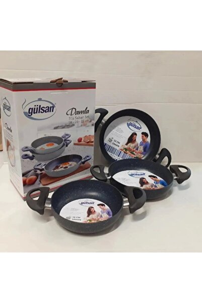 CG Home Züccaciye Granit Damla Sahan Tava 3'lü Set 18-20-22 Cm