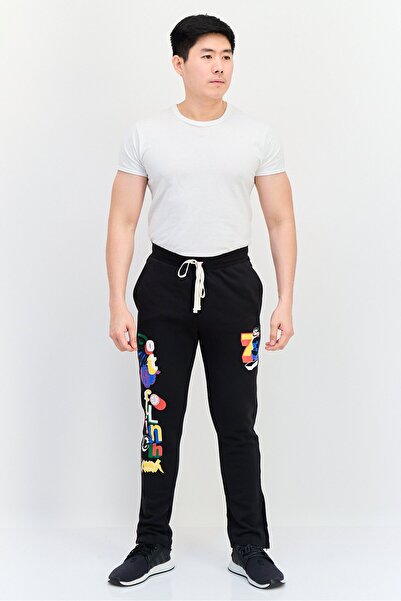 Puma Men Sportswear Fit Graphic Print Basketball Sweatpants, Black