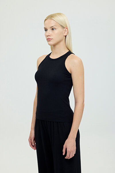 SHEISMONO Soft Rib Tank Top Black