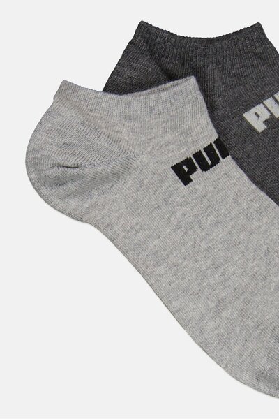 Puma Men 2 Pairs Brand Logo Sneaker Ankle Socks, Multicolor