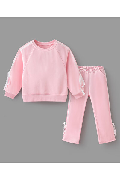 SAPS Top and Pants Set with Ribbon Tie Details - Pink