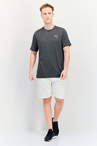 Puma Men Sportswear Fit Short Sleeves Running T-Shirt, Dark Grey