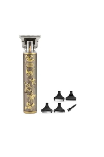 FOXMAG24 Hair Clipper, Stainless Steel Blades, 700mAh Battery, Fast Charge, Easy Use, Gold