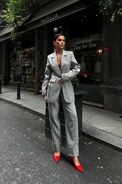 Lijuri Gisella Shiny Satin Suit 9851