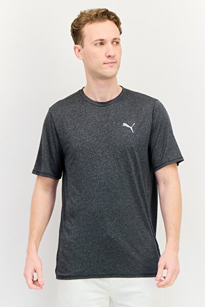 Puma Men Sportswear Fit Short Sleeves Running T-Shirt, Dark Grey