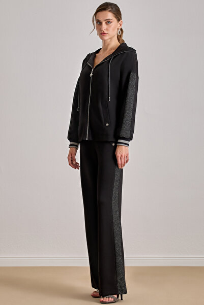 Guitar Μαύρο πλεκτό παντελόνι casual