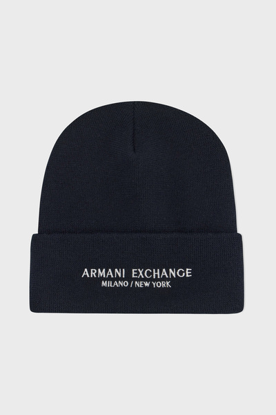 Armani Exchange Logo Embroidered Beanie Men's Beanie Xm001637 Af16950 Ub101
