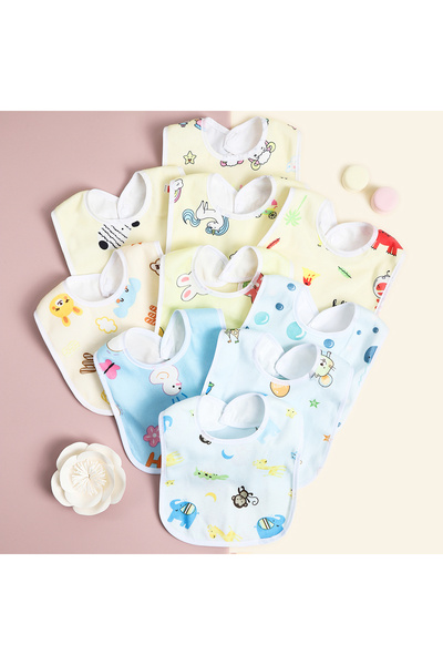 Choice11 10 قطع عشوائية باللون الأزرق والأصفر 4/6/8/10 قطع مريلة أطفال قطنية ...