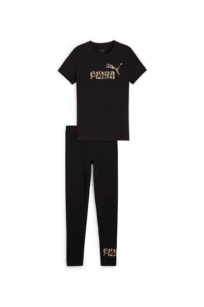 Puma Animal Tee and Leggings/Co-ord Set - Black