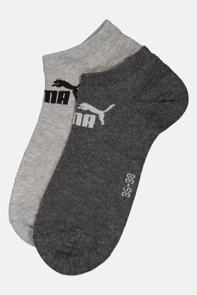 Puma Men 2 Pairs Brand Logo Sneaker Ankle Socks, Multicolor