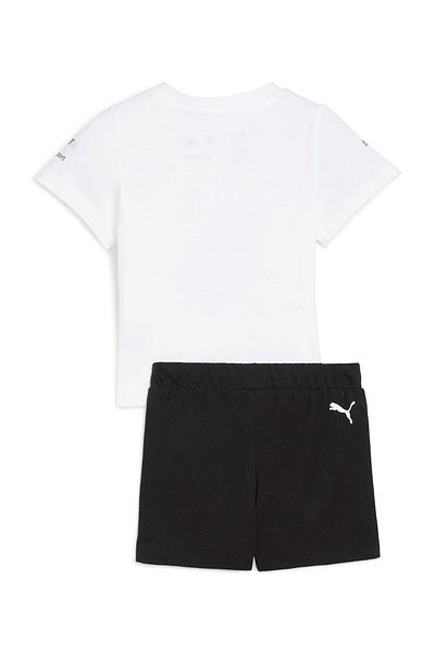 Puma BMW Half Sleeves Toddler T-shirt and Shorts Set - White and Black