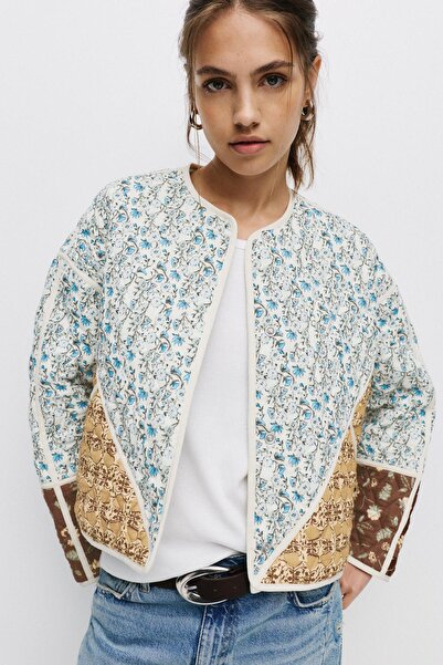 Pull & Bear Patchwork şişme mont