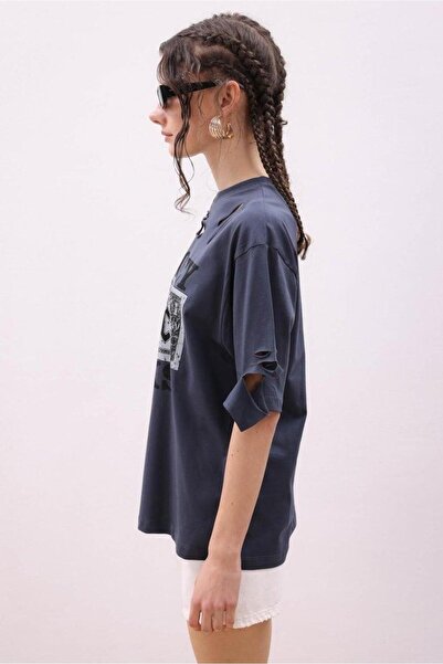 Lijuri Gisele Baskılı Tişört 8034-8