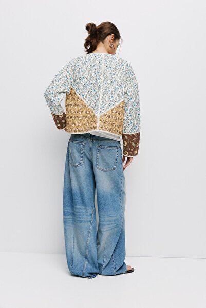 Pull & Bear Patchwork şişme mont