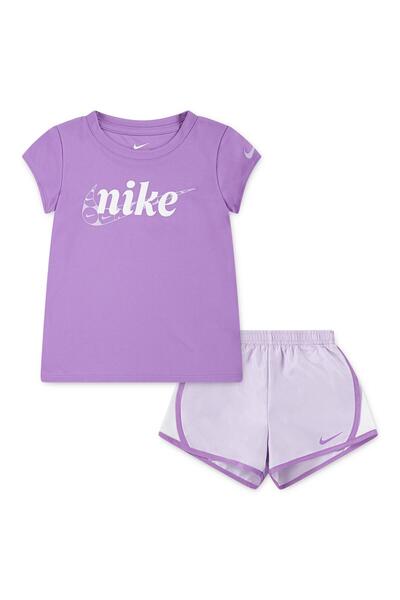 Nike NKG Essential Stempo T-shirt and Shorts Set - Lavender