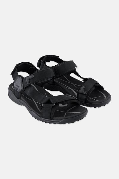Geox Men Terreno Grip Velcro Closure Sandals, Black
