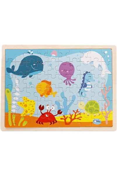 Yelajoy 60 Piece Colorful Wooden Jigsaw Puzzles,Children Educational Preschool Puzzles Toys,Multicolor