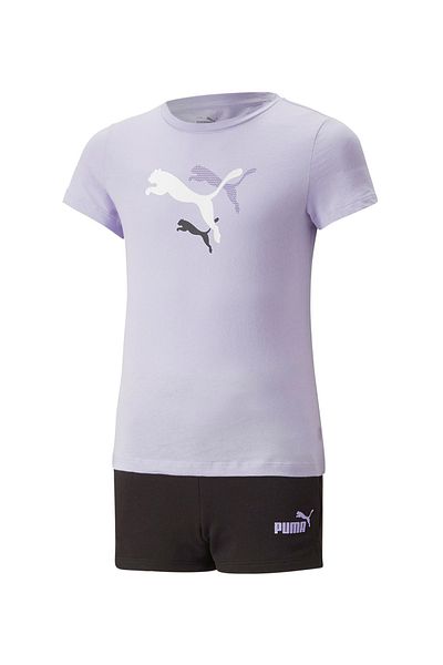 Puma Graphic Tee and Shorts Set - Vivid Violet