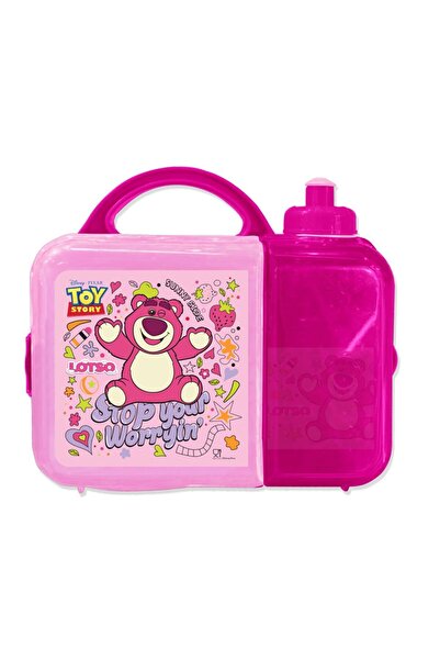 TSUMAB Disney Pixar Toy Story LOTSO Lunch Box with Bottle – Pink Delight for Kids