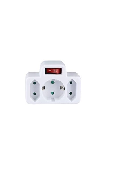 V-TAC Adaptor priză Schuko cu întrerupător 3x2.5A și 1x16A, 3680W