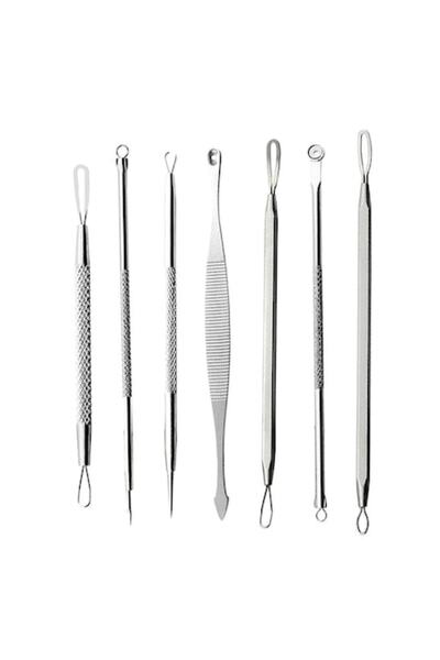 Aptel Set de instrumente pentru îndepărtarea punctelor negre, oțel inoxidabil/plastic, argintiu/negru