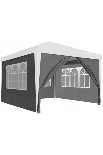 SERSIMO Pereți laterali pavilion 295x195 cm, set de 4 piese, cu ferestre și u...