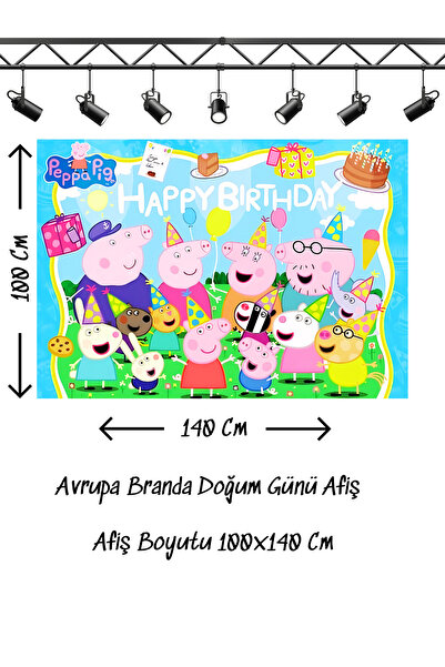 snowparty Banner za rođendan sa temom Peppa Pig