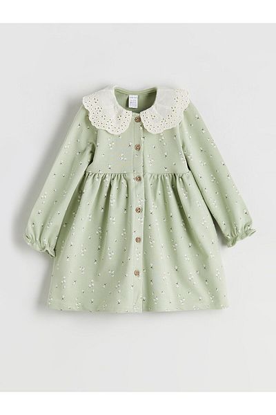 LC Waikiki New Season Baby Collar Floral Baby Girl Dress