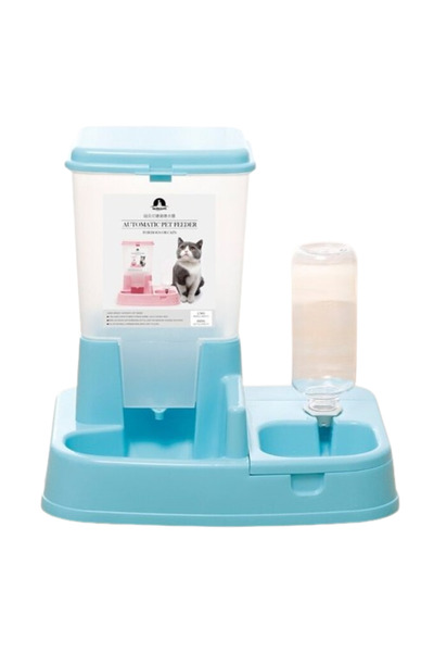 OEM Dozator de hrană și apă pentru animale de companie 2 în 1, albastru